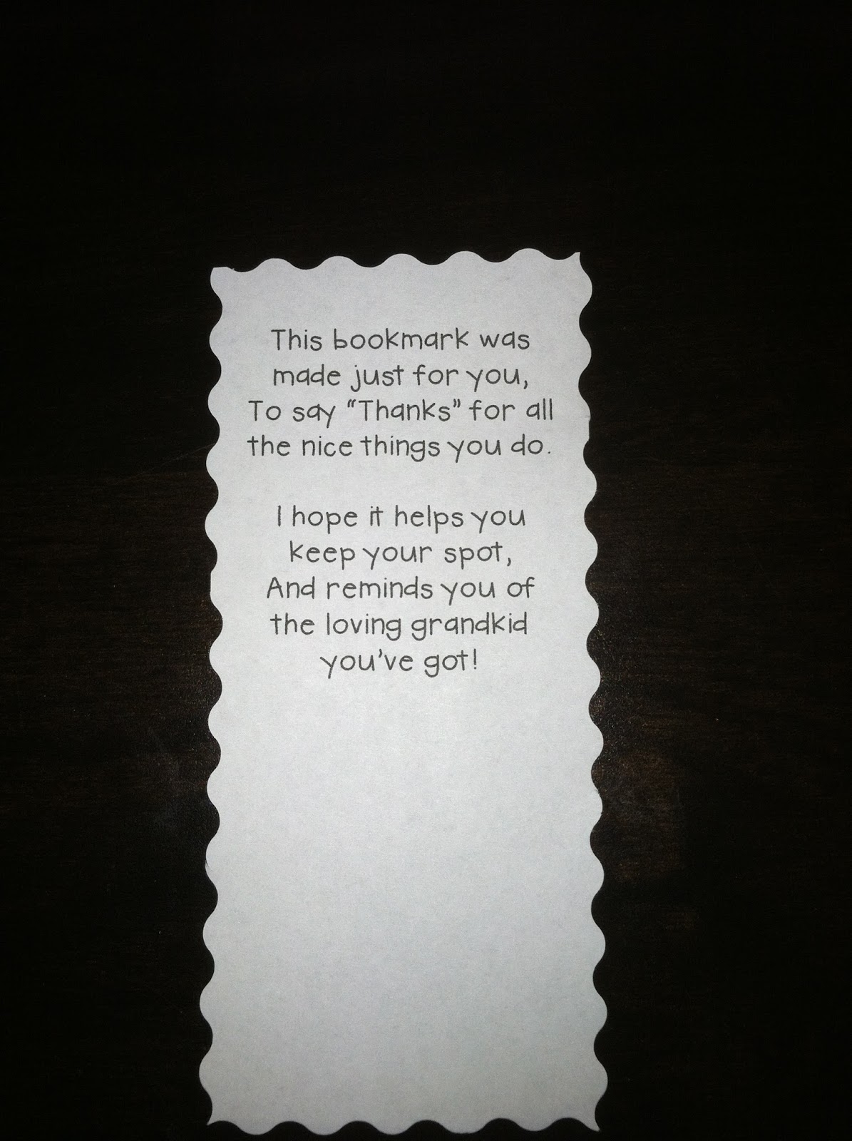 Free Printable Grandparents Day Bookmarks
