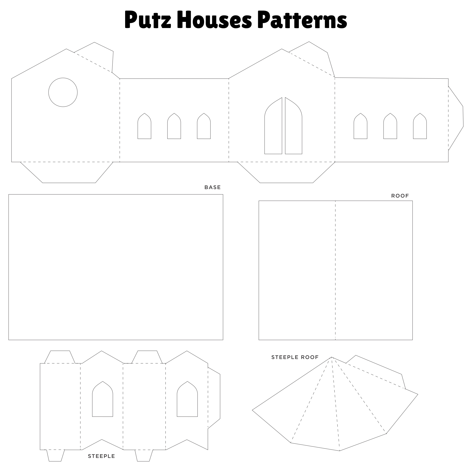 Templates For Putz Houses Patterns 10 Free PDF Printables Printablee