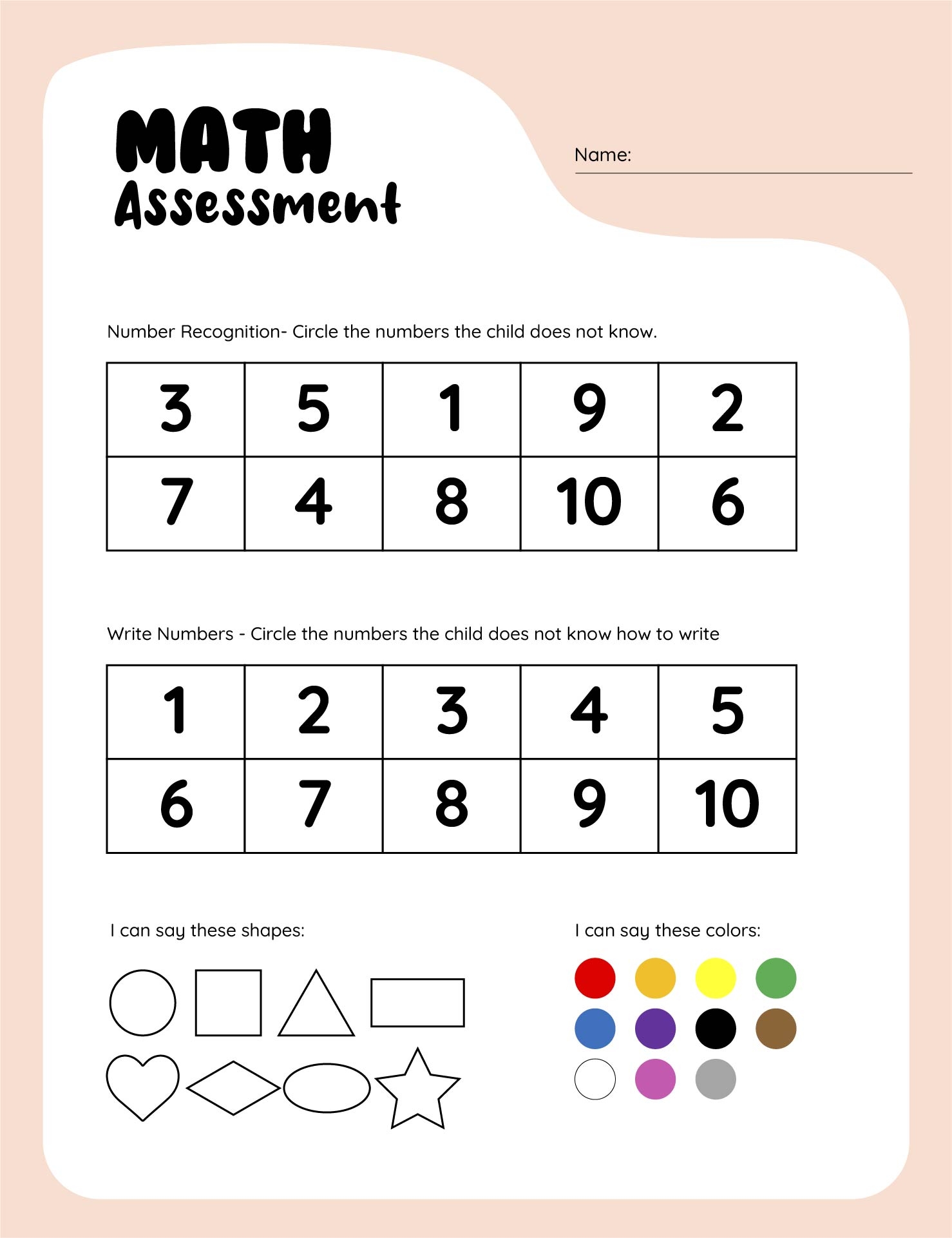 Free Printable Preschool Evaluation Forms