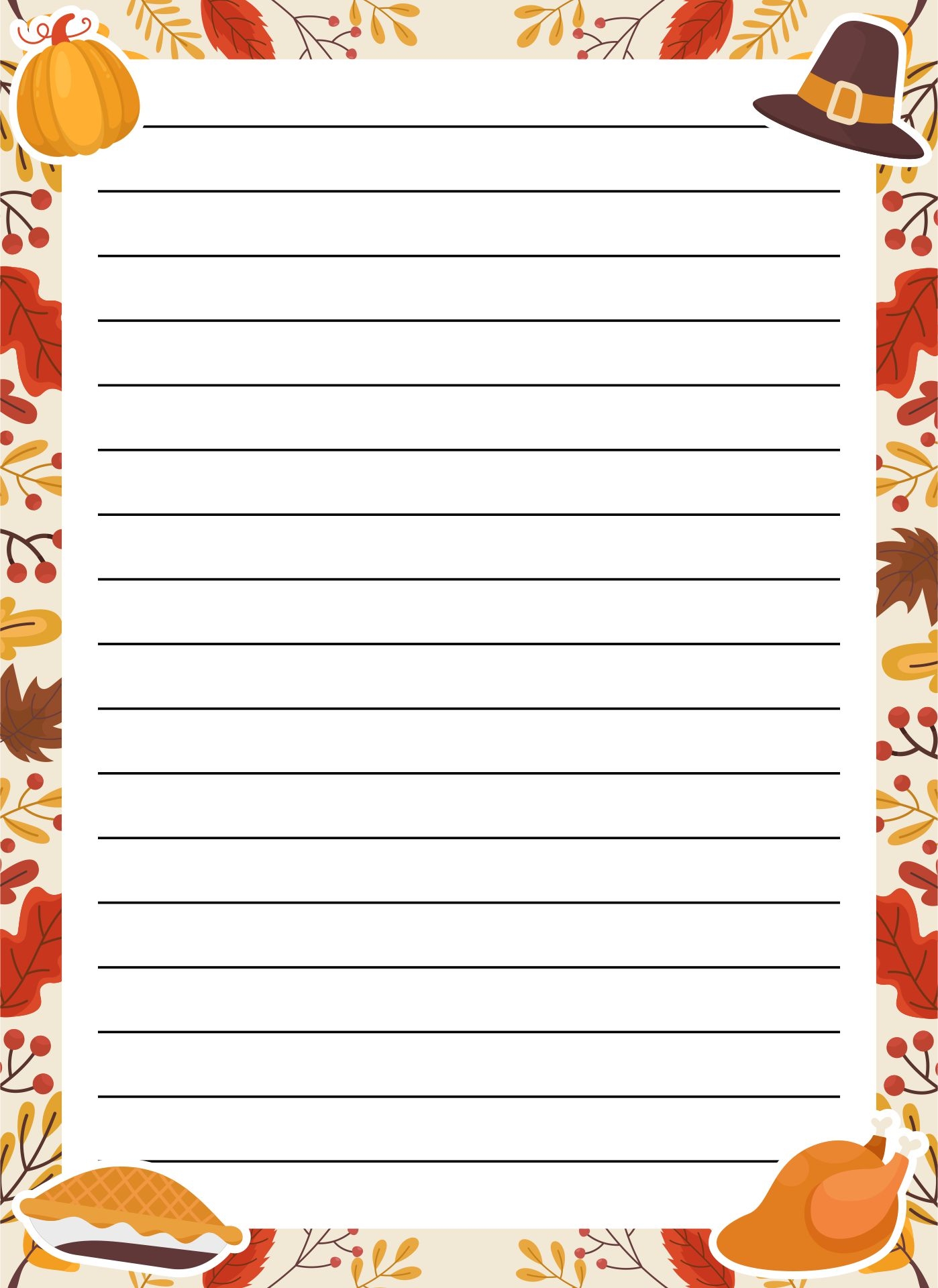 Thanksgiving Letter Head 6 Free PDF Printables Printablee