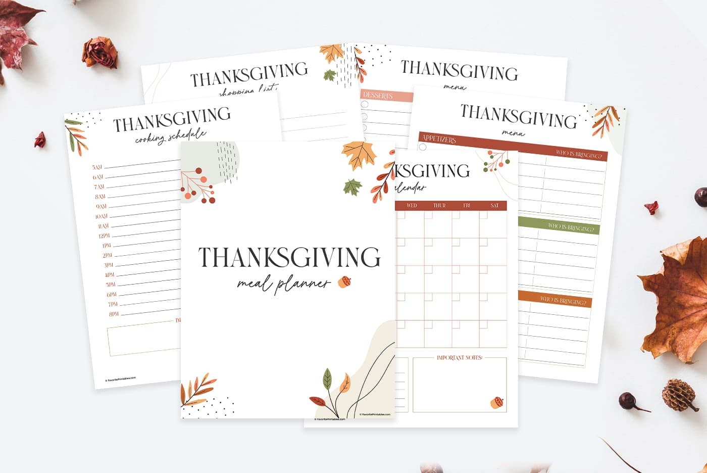 Thanksgiving Meal Planner FREE Printable Favorite Printables