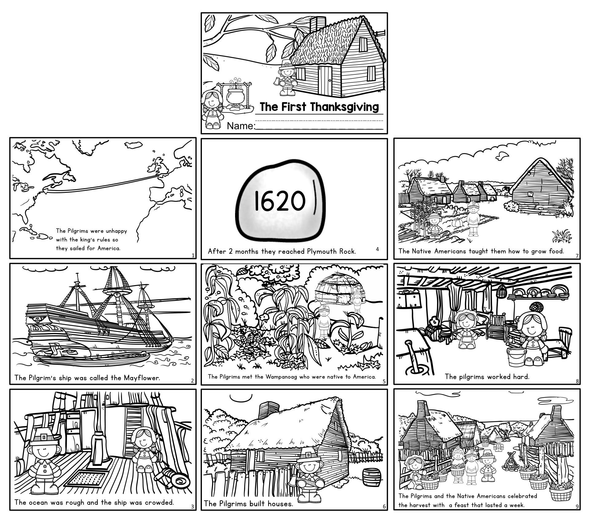 Thanksgiving Story 13 Free PDF Printables Printablee