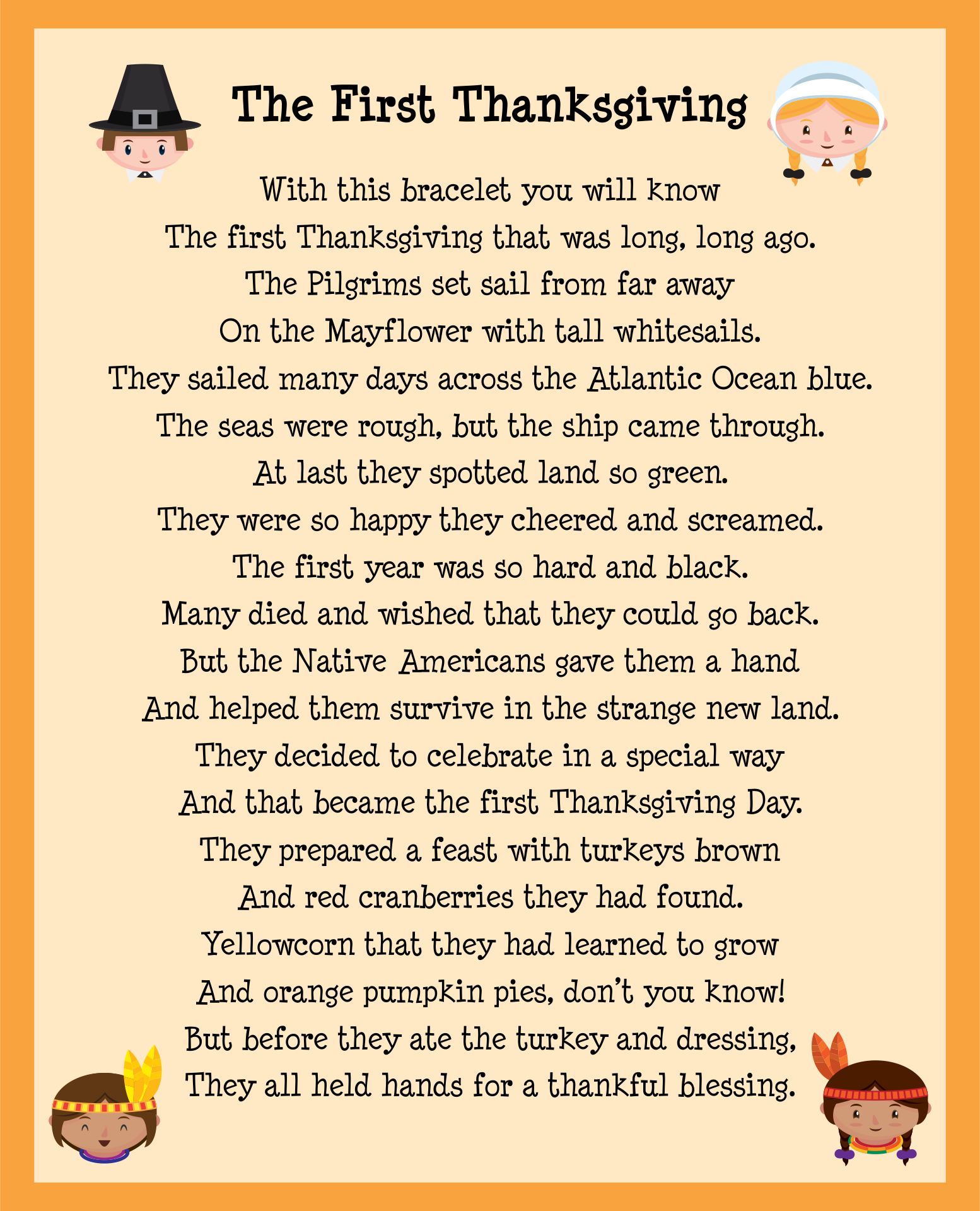 Free Printable Thanksgiving Stories