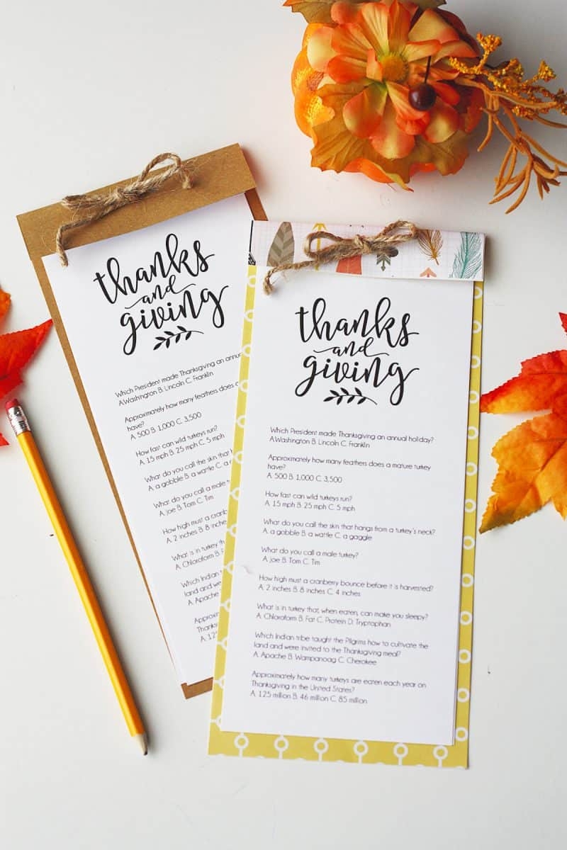 Thanksgiving Trivia Game Free Printable Skip To My Lou
