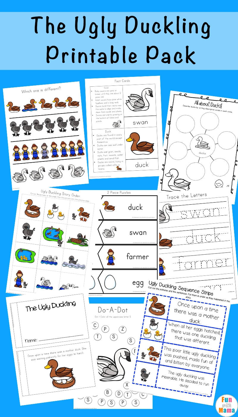 The Ugly Duckling Printables Pack Fun With Mama