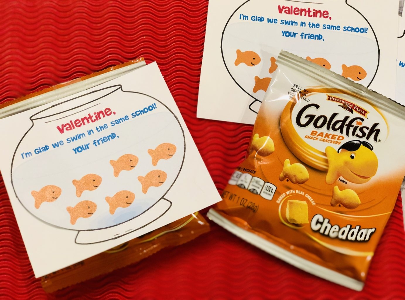 Toddler Goldfish Valentine Printable NeverDoneWithFun
