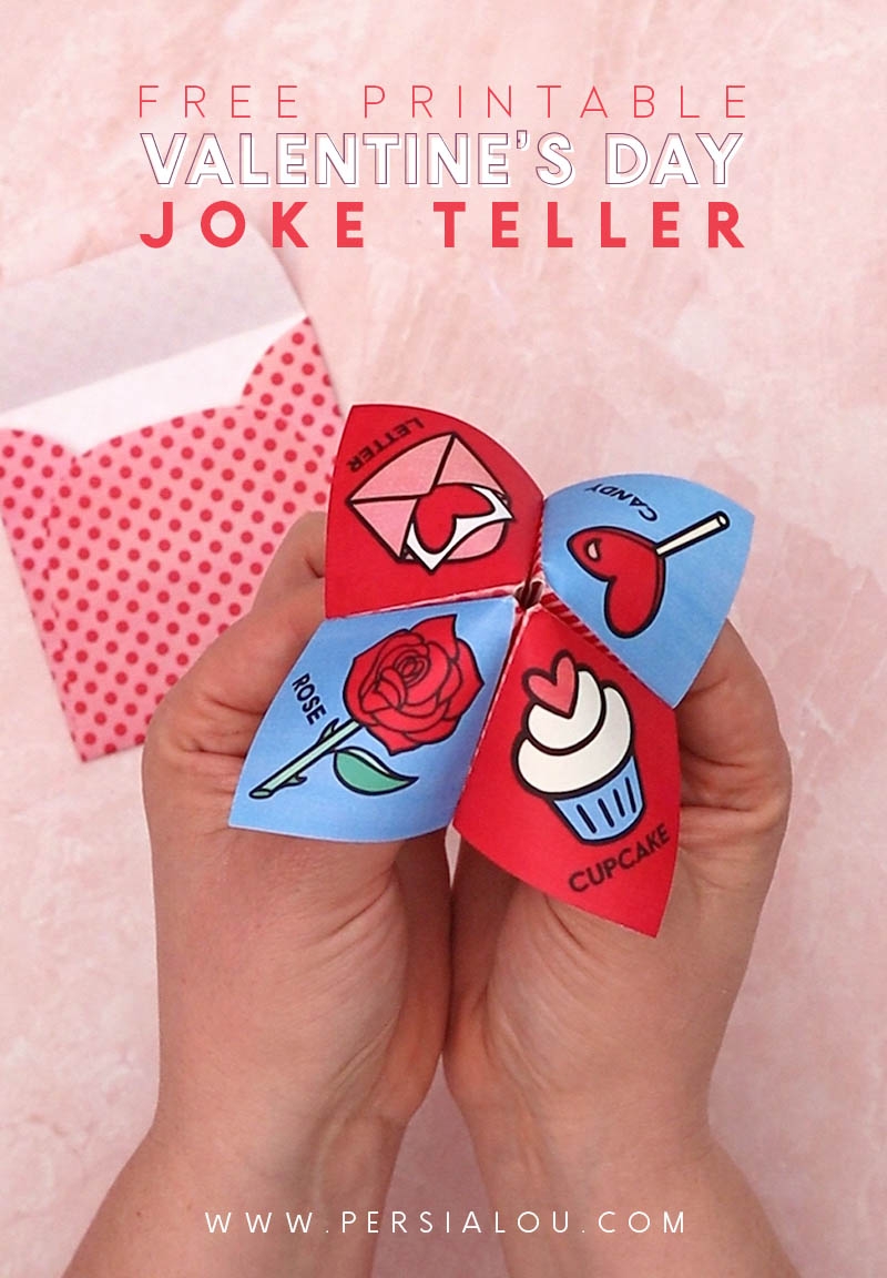 Valentine Cootie Catcher Joke Teller Free Printable Persia Lou