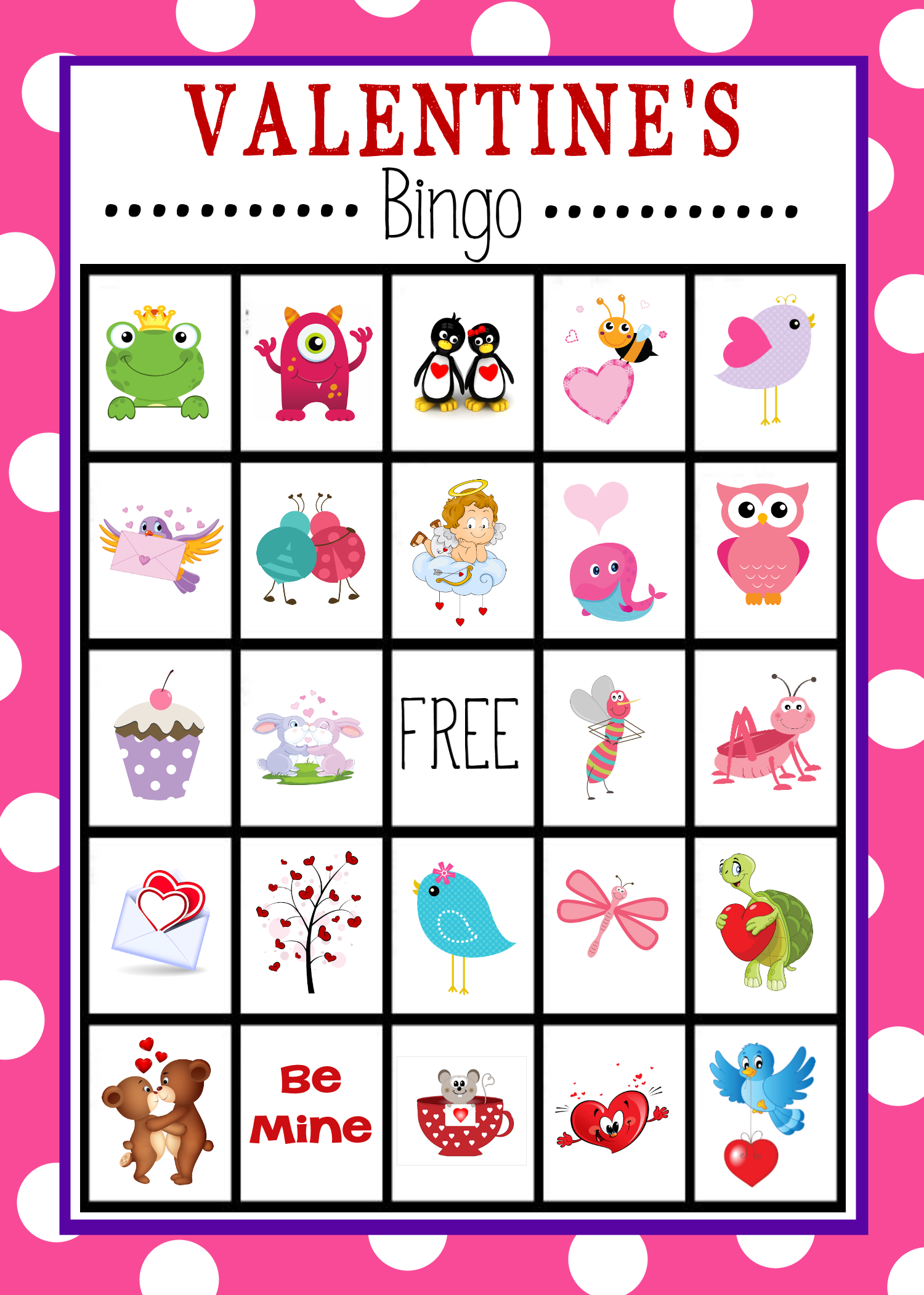 Valentines Day Bingo Free Printable
