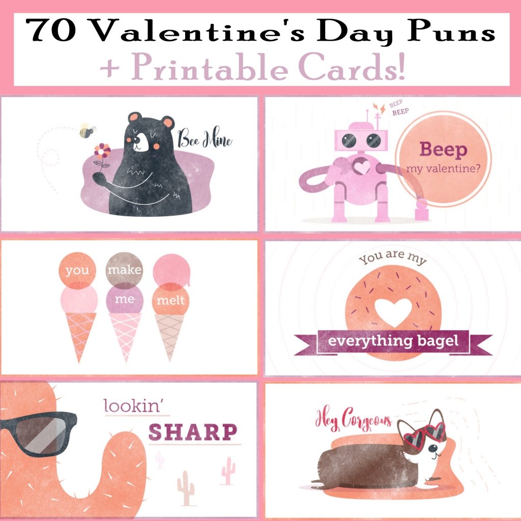 Valentine s Day Pun Cards Free Printables Printables 4 Mom