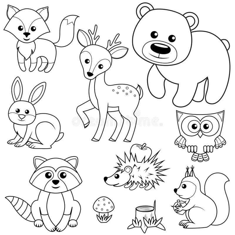 Vector Animals Owl Deer Fox Stock Vector Illustration Of Rabbit Cute 35176276