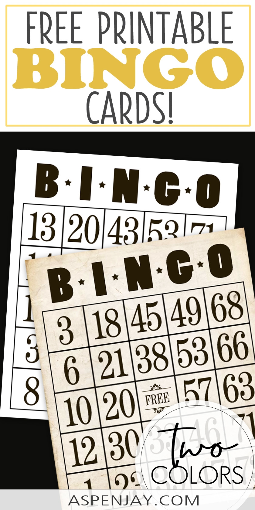 Printable Bingo Cards Free