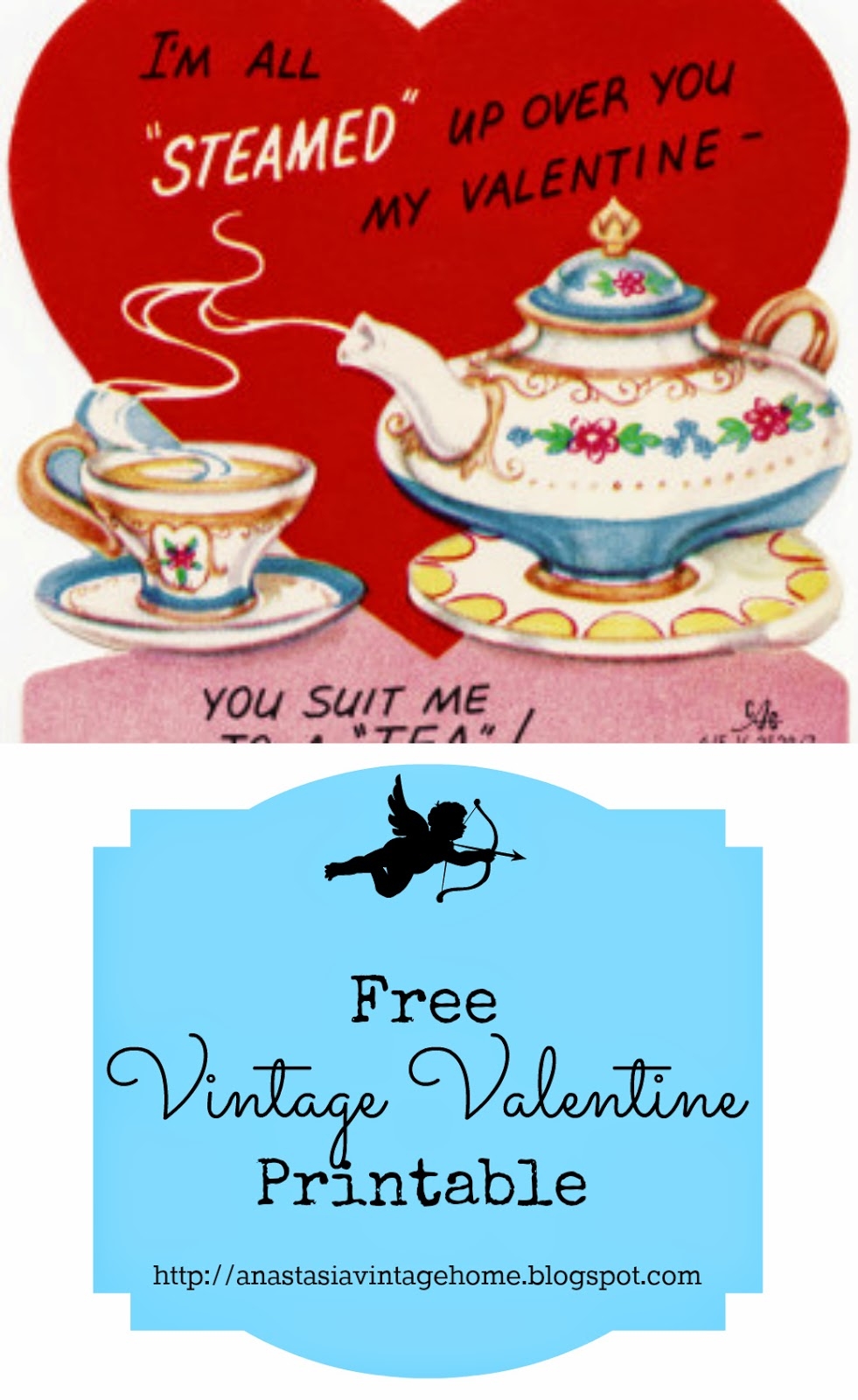Vintage Valentine Printable Anastasia Vintage