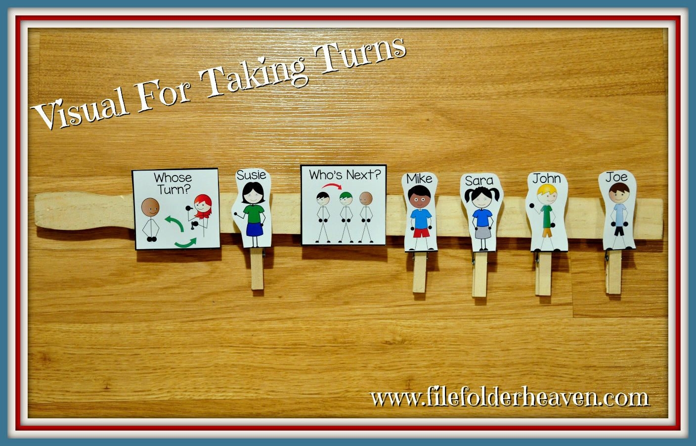 Visual For Taking Turns File Folder Heaven Printable Hands On Fun With File Folder Games