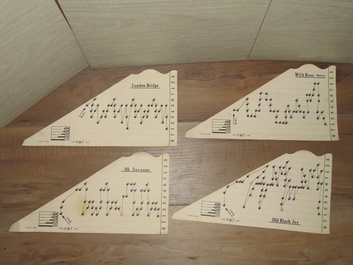 VTG Zippy Zither Japan Musical String Instrument 7 Music Sheets 5 Songs READ EBay