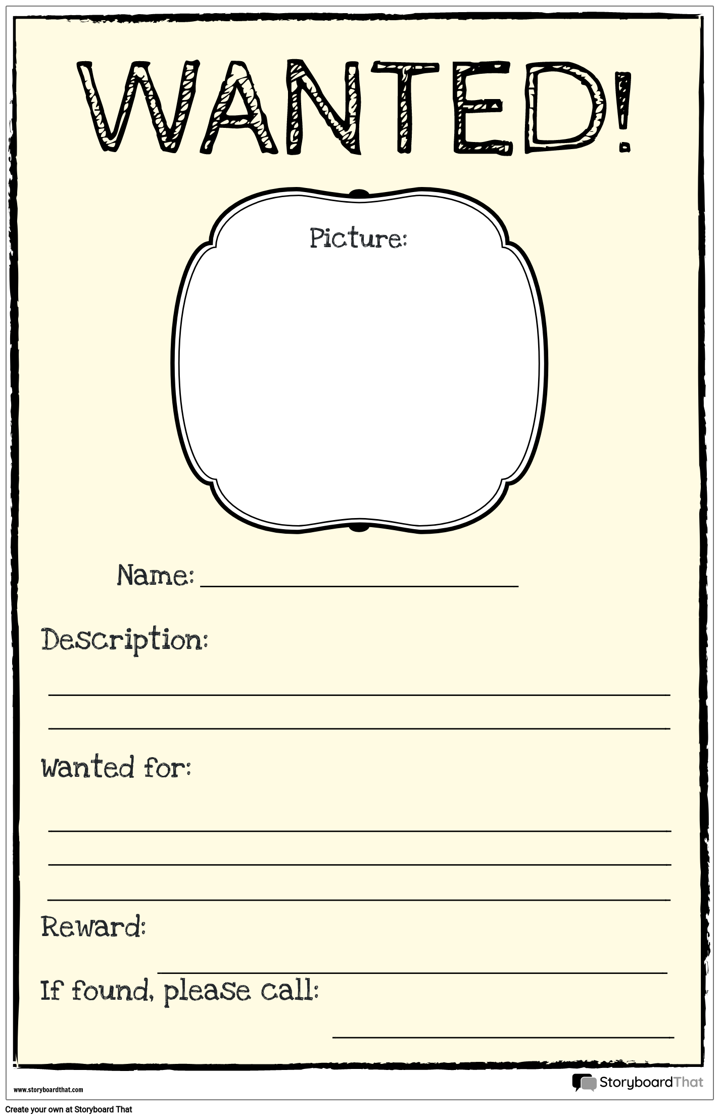 Wanted Poster Maker Free Templates For Custom Wanted Poster