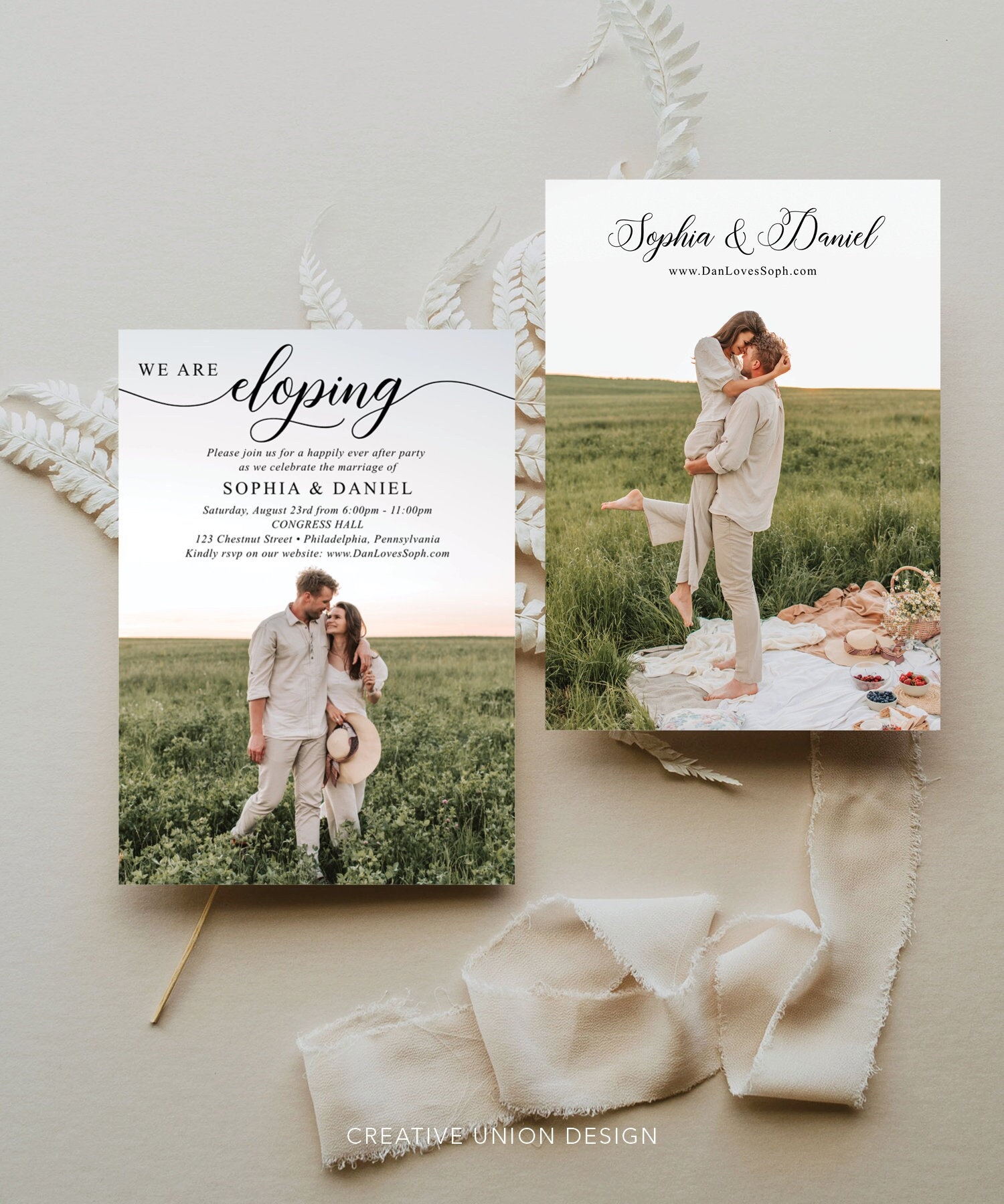 We Are Eloping Announcement Template Elopement Wedding Reception Invitation Printable Announcement After Party Invite Instant Download Etsy