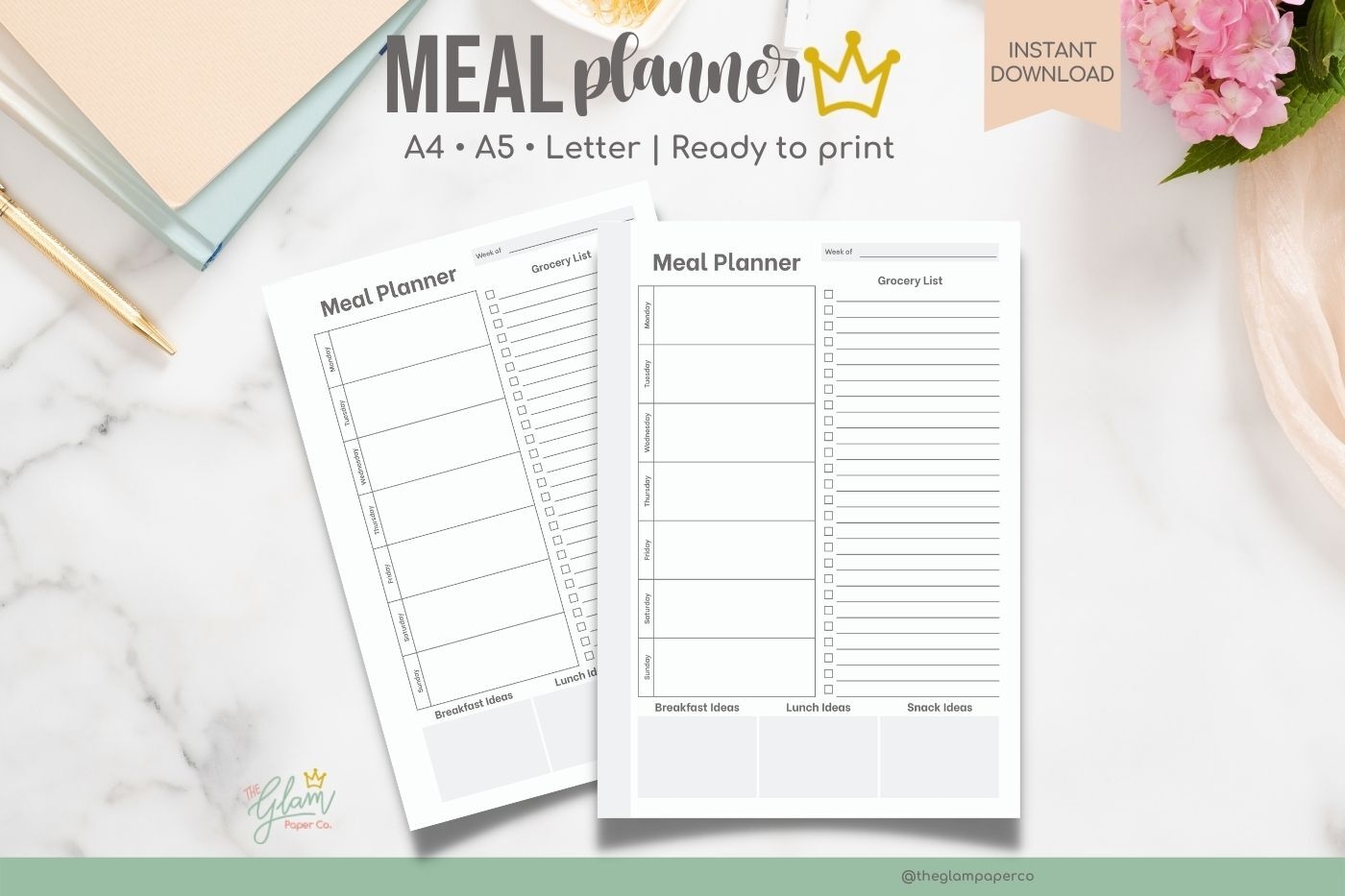 Free Printable Meal Planner Set