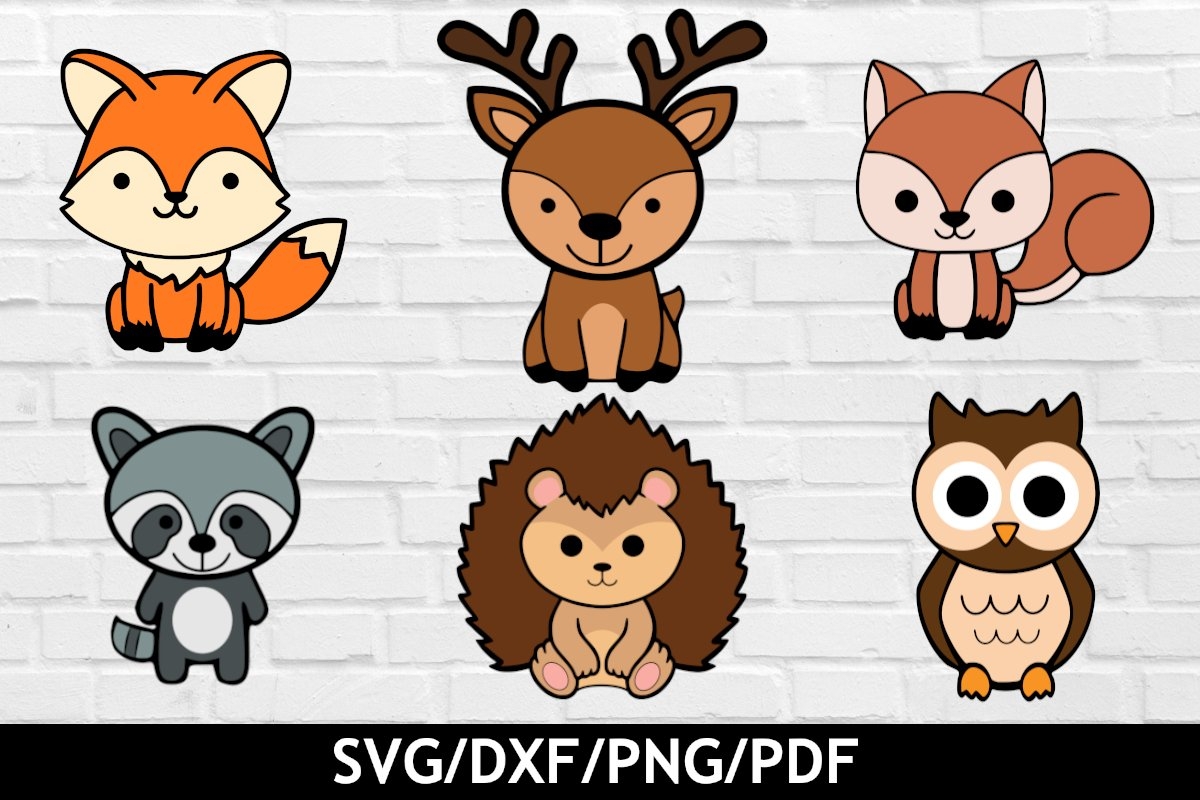 Woodland Animals Svg Bundle Animal And Nature Svgs