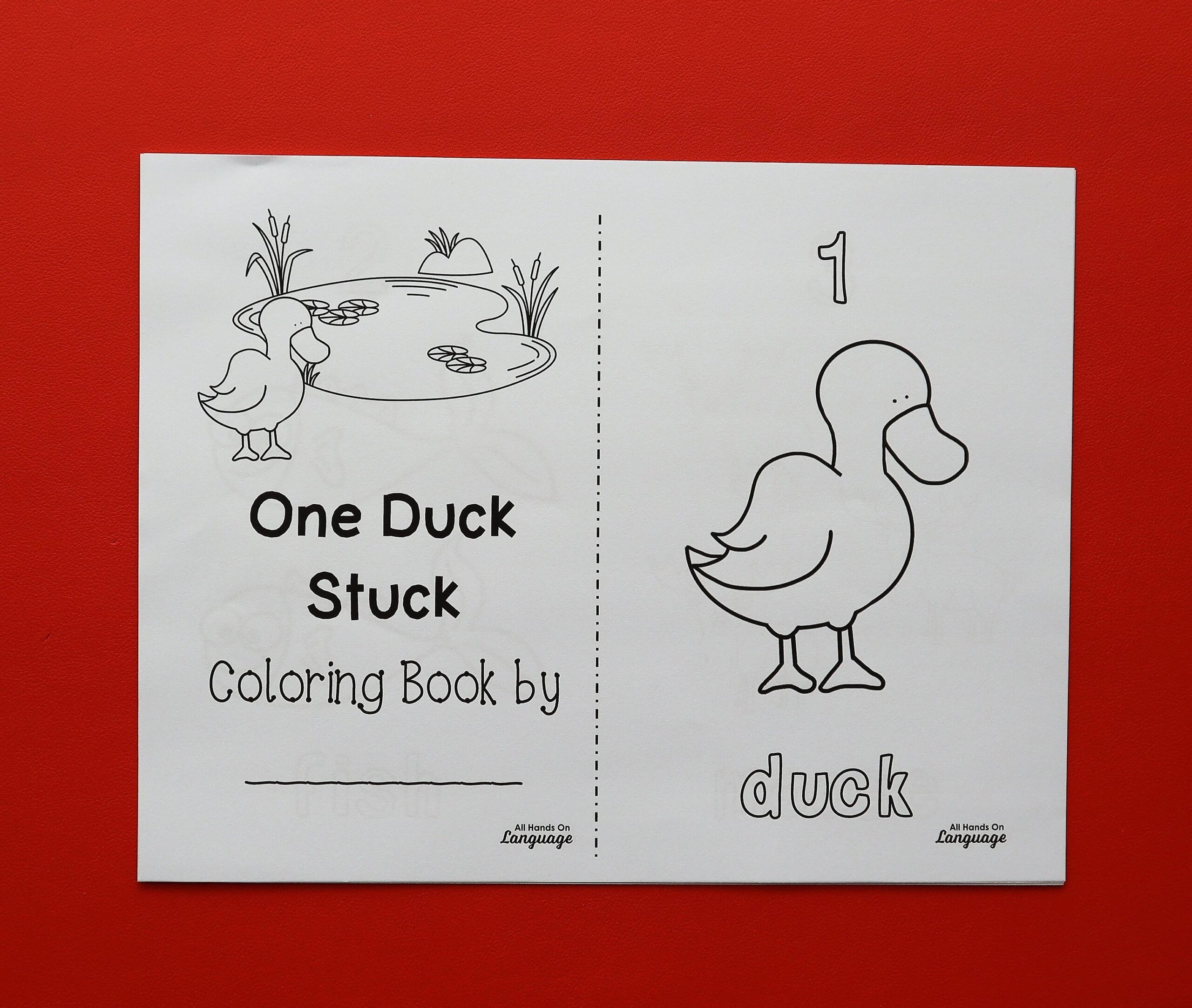 One Duck Stuck Story Companion Count To 10 Sequencing Literacy Activities And Coloring Book Speech And Autism PDF Printable Etsy